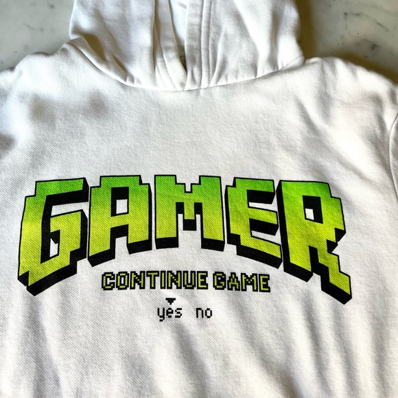 H & M “Gamer” Hoodie Sweatshirt 10/12 - Picture 3 of 4